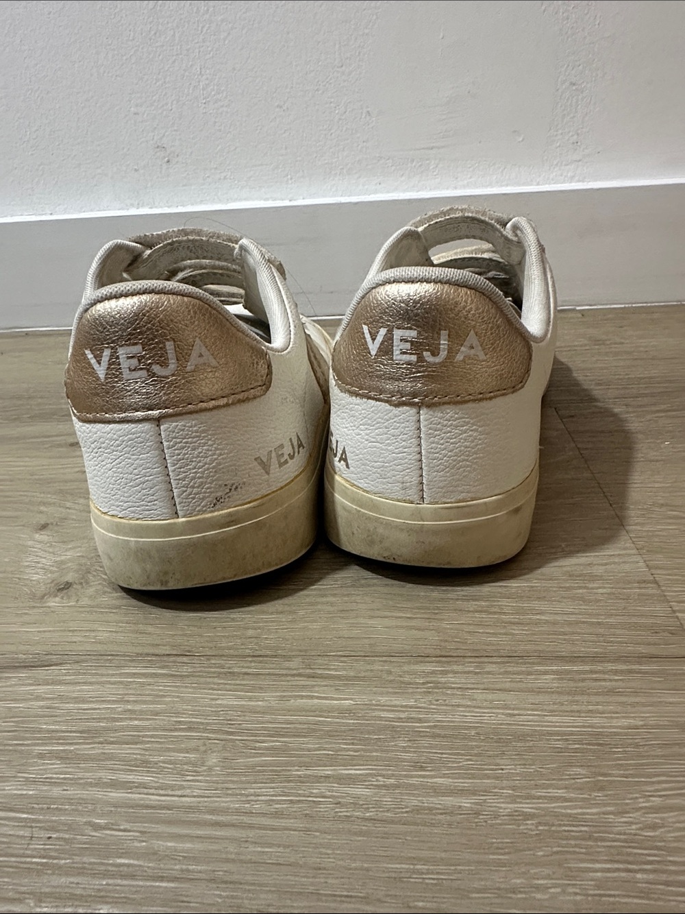 Veja Cream & copper Velcro Sneakers - Picture 5 of 5